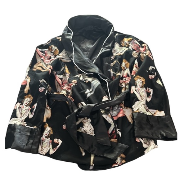 VTG Alexander Henry Zombie Pin Up Smoking Jacket-unisex - Picture 7 of 14